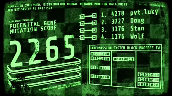 Machine Party first-match loop — test subjects entering a lethal party minigame